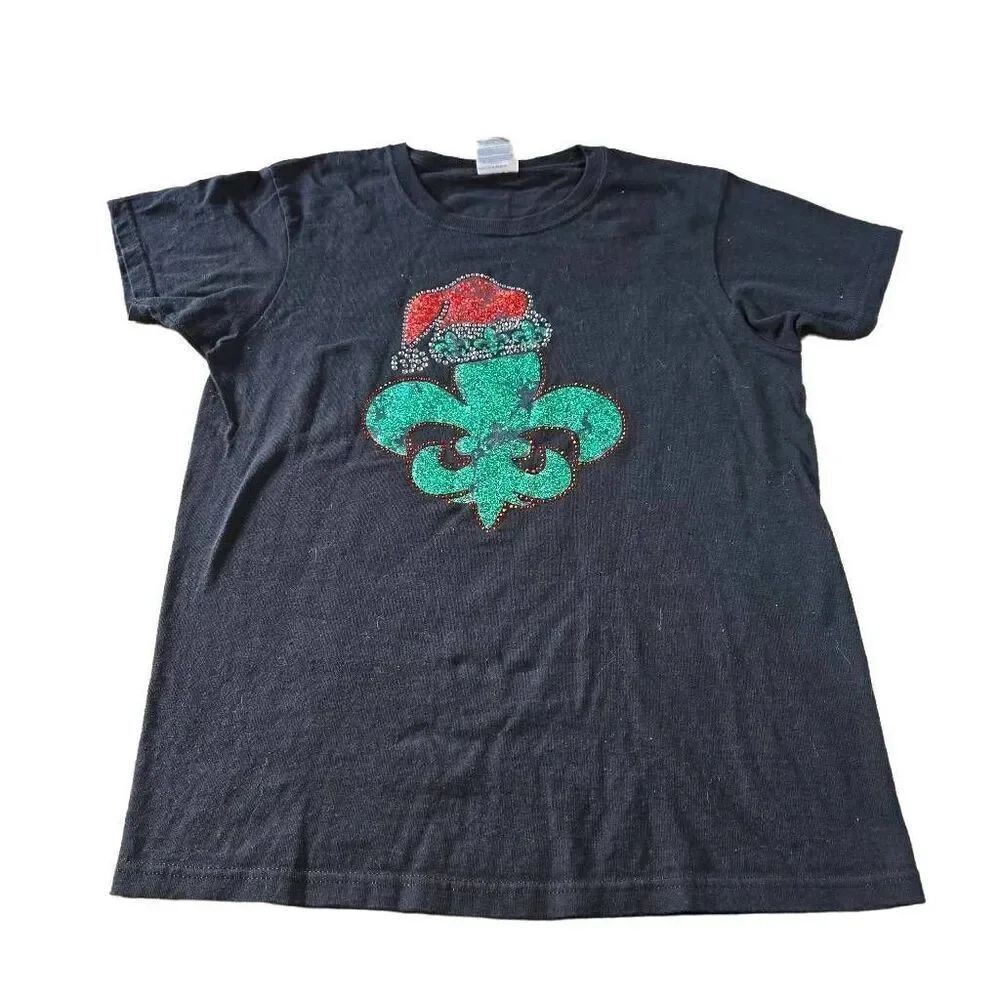 Gildan Christmas Fluer-de-lis Woman shirt S
